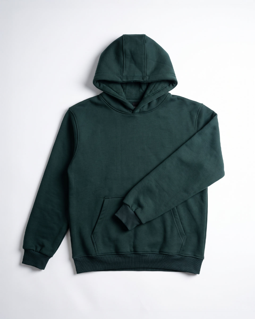 SUTRA olive milton oversized hoodie - flat lay front