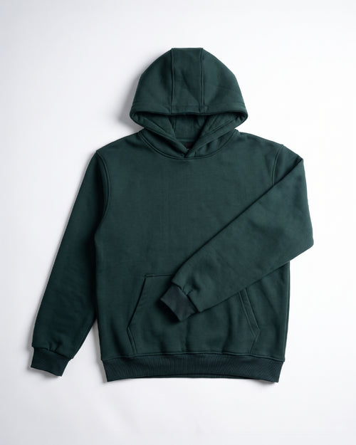 SUTRA olive milton oversized hoodie - flat lay front