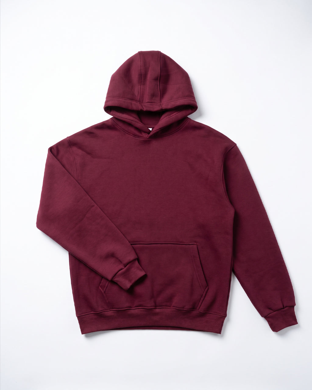 SUTRA wine milton oversized hoodie - flat lay front