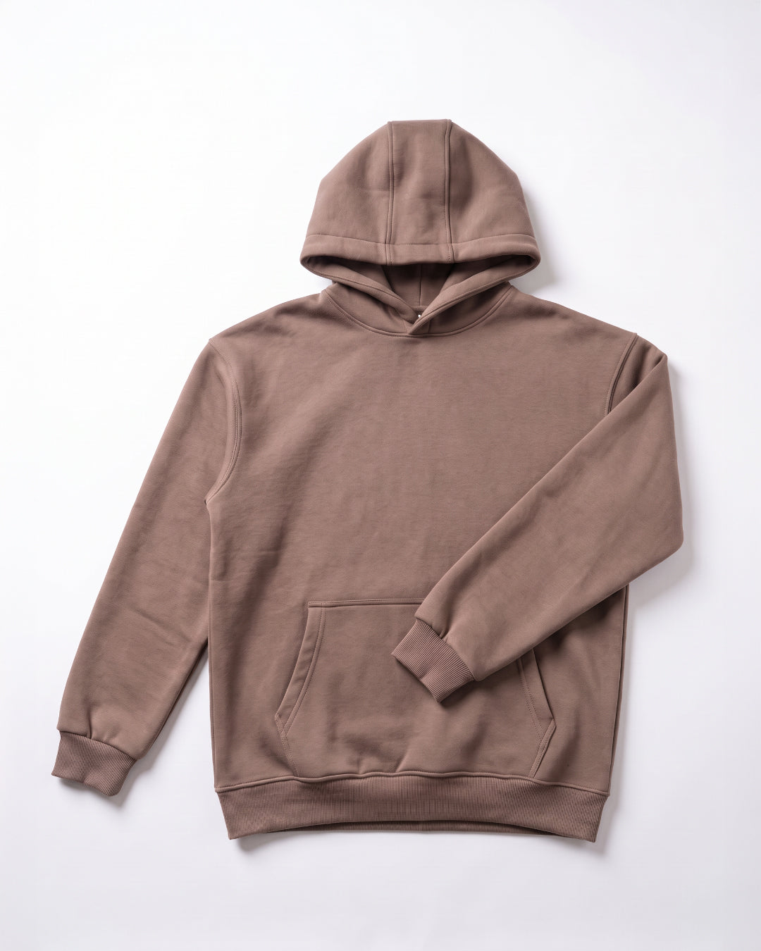 SUTRA camel milton oversized hoodie - flat lay front