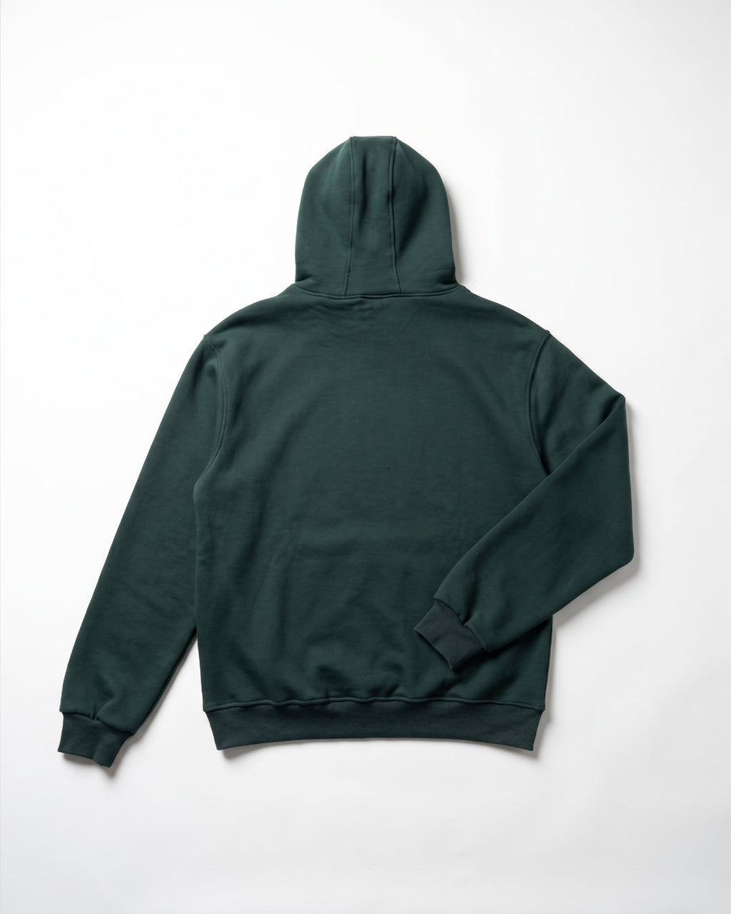 SUTRA olive milton oversized hoodie - flat lay back