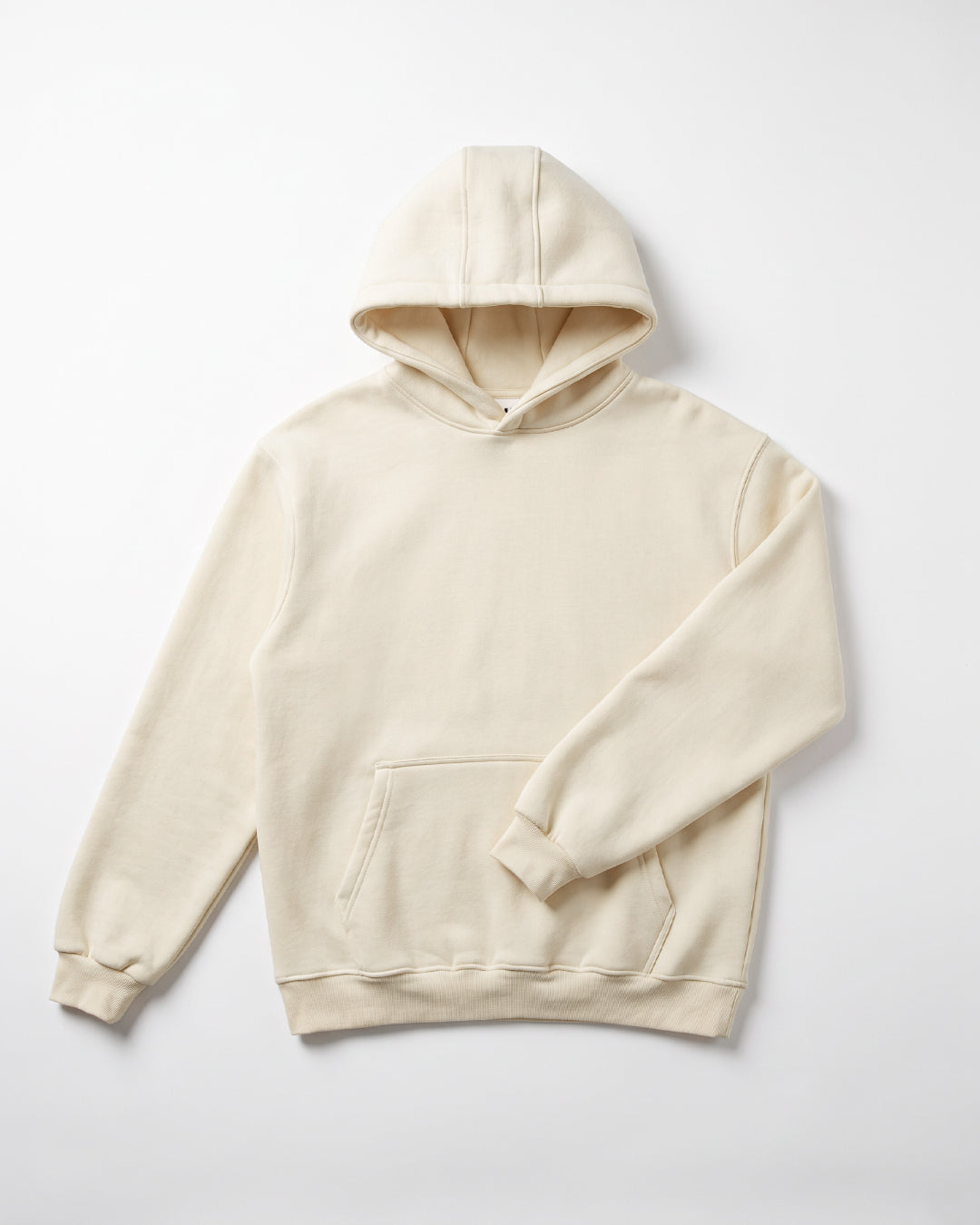 SUTRA beige milton oversized hoodie - flat lay front
