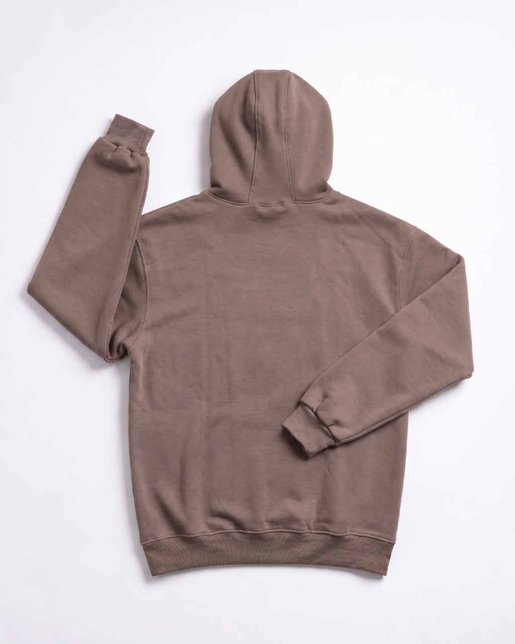 SUTRA camel milton oversized hoodie - flat lay back